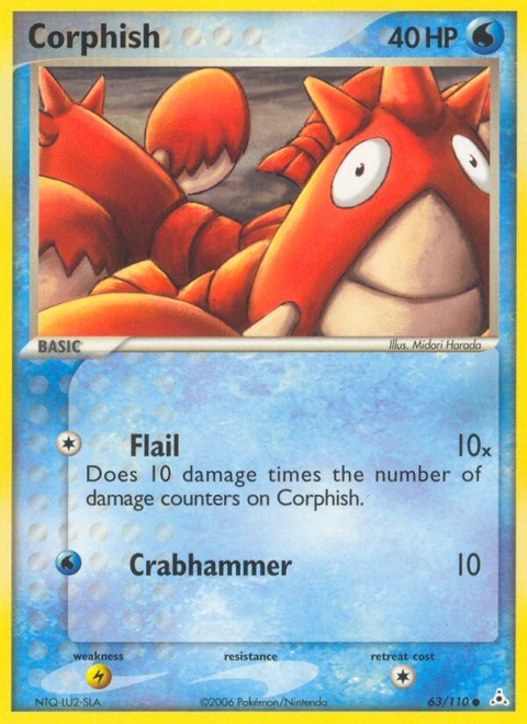 Corphish Pokémon card from Holon Phantoms, number 63 (Standard print)