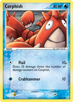 Corphish Pokémon card, number 63