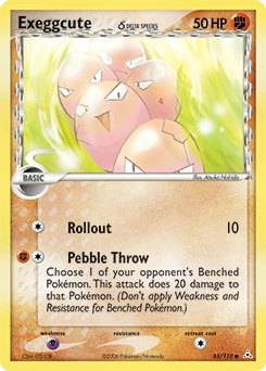 Exeggcute δ Pokémon card, number 65