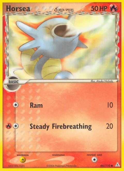 Horsea δ Pokémon card from Holon Phantoms, number 66 (Standard print)