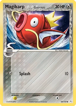 Magikarp δ Pokémon card, number 69