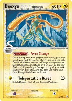Deoxys δ Pokémon card, number 6
