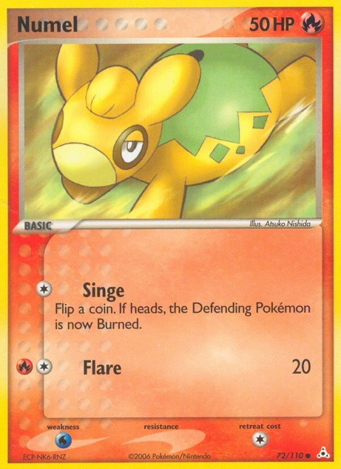 Numel Pokémon card from Holon Phantoms, number 72 (Standard print)