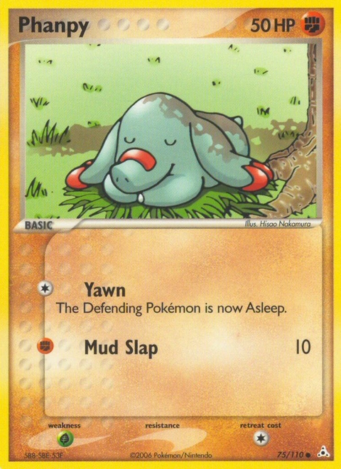 Phanpy Pokémon card from Holon Phantoms, number 75 (Standard print)