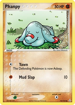 Phanpy Pokémon card, number 75