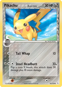 Pikachu δ Pokémon card, number 79