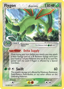Flygon δ Pokémon card, number 7
