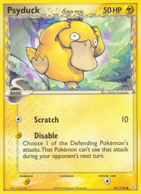 Psyduck δ Pokémon card from Holon Phantoms, number 81 (Standard print)