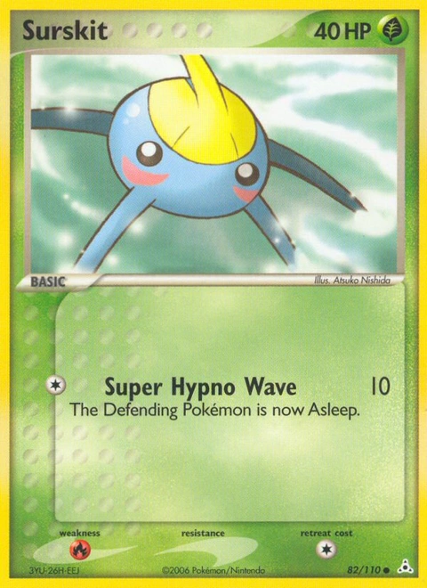Surskit Pokémon card from Holon Phantoms, number 82 (Standard print)