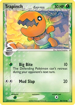 Trapinch δ Pokémon card, number 84