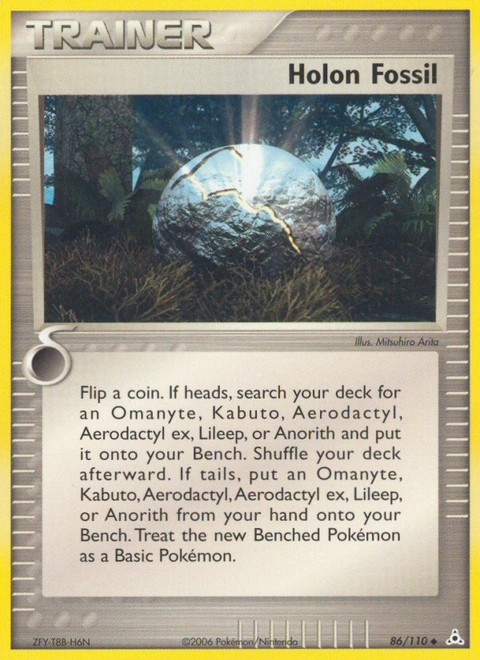 Holon Fossil Pokémon card from Holon Phantoms, number 86 (Standard print)