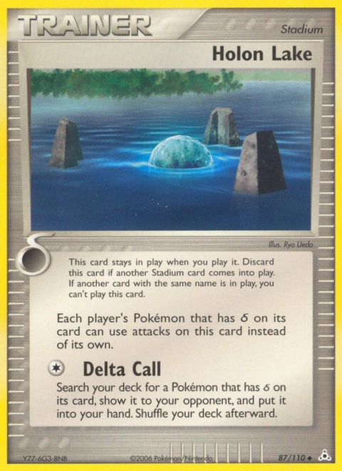Holon Lake Pokémon card from Holon Phantoms, number 87 (Standard print)