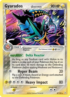 Gyarados δ Pokémon card, number 8