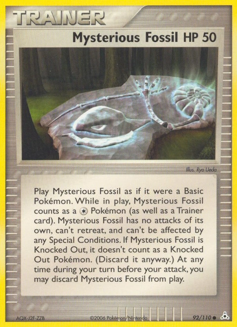 Mysterious Fossil Pokémon card from Holon Phantoms, number 92 (Standard print)