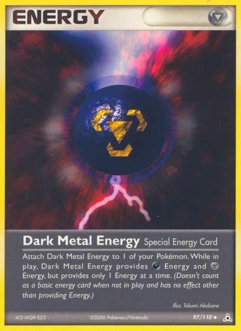Dark Metal Energy Pokémon card from Holon Phantoms, number 97 (Standard print)