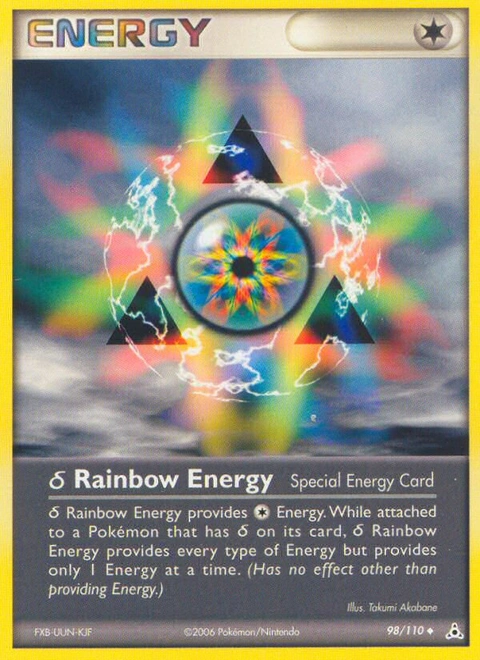 δ Rainbow Energy Pokémon card from Holon Phantoms, number 98 (Standard print)