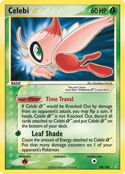 Celebi ★ Pokémon card, number 100