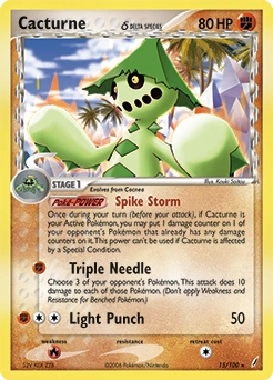 Cacturne δ Pokémon card, number 15