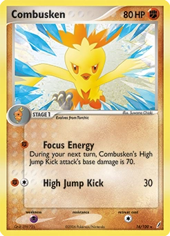 Combusken Pokémon card, number 16