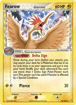 Fearow δ Pokémon card, number 18
