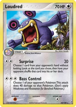 Loudred Pokémon card, number 23