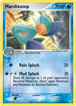 Marshtomp Pokémon card, number 24