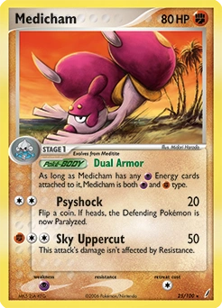 Medicham Pokémon card, number 25