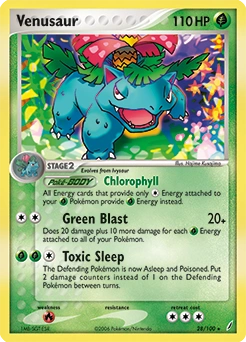 Venusaur Pokémon card, number 28