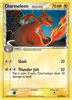 Charmeleon δ Pokémon card, number 30
