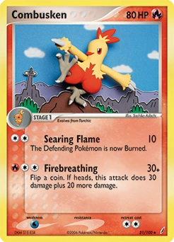 Combusken Pokémon card, number 31