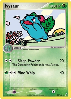 Ivysaur Pokémon card, number 34