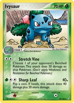 Ivysaur Pokémon card, number 35