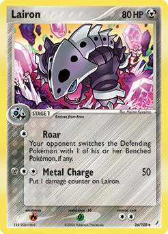 Lairon Pokémon card, number 36