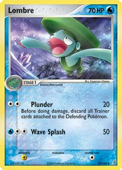 Lombre Pokémon card, number 37