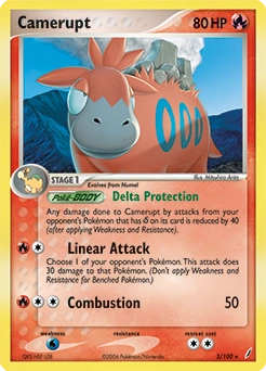 Camerupt Pokémon card, number 3