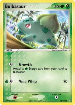 Bulbasaur Pokémon card, number 46
