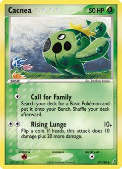 Cacnea Pokémon card, number 47