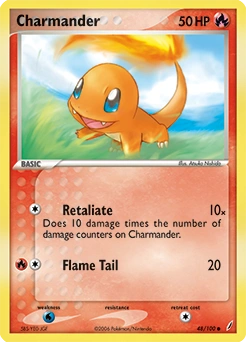 Charmander Pokémon card, number 48