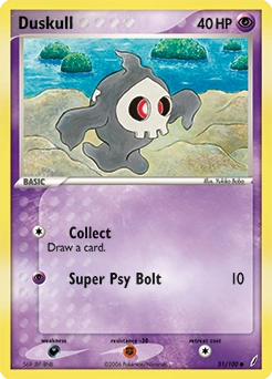 Duskull Pokémon card, number 51