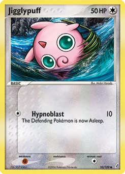 Jigglypuff Pokémon card, number 53