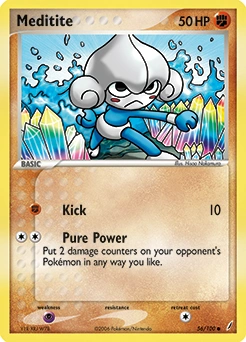 Meditite Pokémon card, number 56