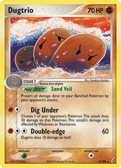 Dugtrio Pokémon card, number 5
