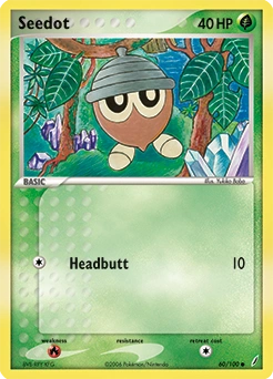 Seedot Pokémon card, number 60