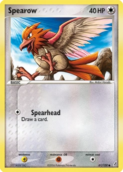 Spearow Pokémon card, number 61