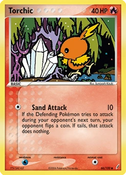 Torchic Pokémon card, number 66