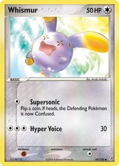 Whismur Pokémon card, number 69