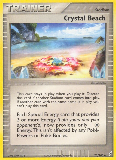 Crystal Beach Pokémon card from Crystal Guardians, number 75 (Standard print)