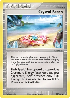 Crystal Beach Pokémon card, number 75