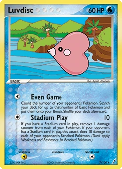 Luvdisc Pokémon card, number 7