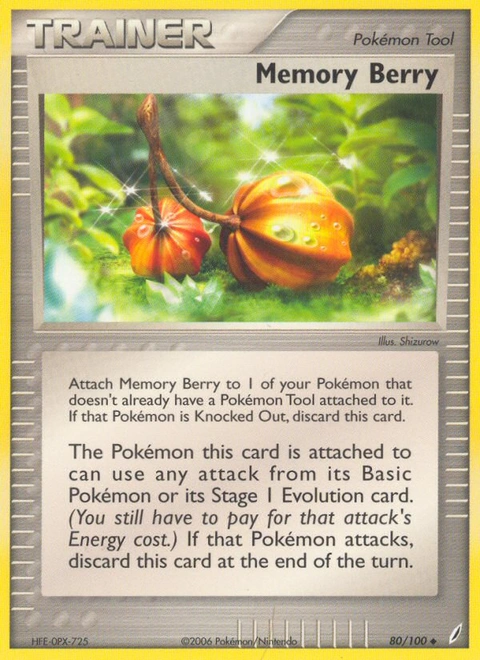 Memory Berry Pokémon card from Crystal Guardians, number 80 (Standard print)